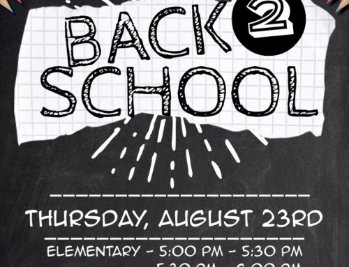 Blue Track Back to School Night – August 24th